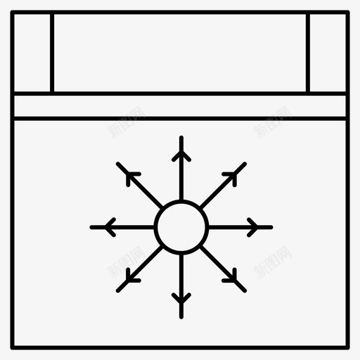 雪日历雪花图标svg_新图网 https://ixintu.com 冬天 圣诞节 日历 细线 雪花