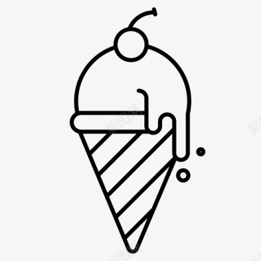 冰淇淋筒咖啡糖图标图标