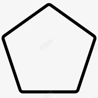 五边形几何学形状图标图标