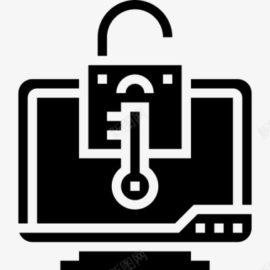 加密数据网络抢劫6字形图标图标
