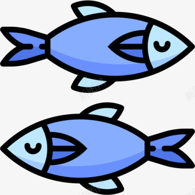 鲱鱼荷兰17线形颜色图标图标