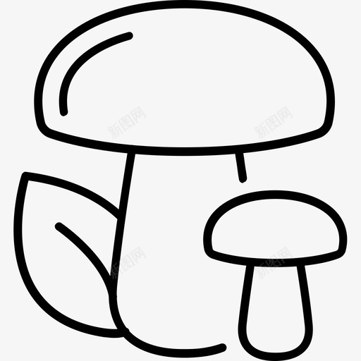 蘑菇植物学烹饪图标svg_新图网 https://ixintu.com 植物学 烹饪 白色 蔬菜 蘑菇 食品