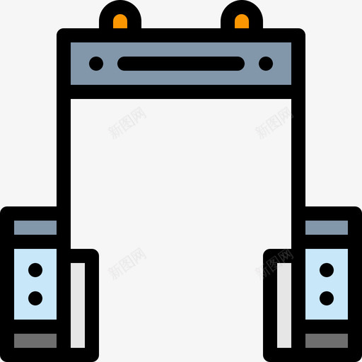金属探测器航空24线性颜色图标svg_新图网 https://ixintu.com 探测器 线性 航空 金属 颜色