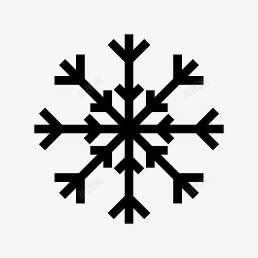 雪雪花冰图标svg_新图网 https://ixintu.com 冬季 冰 季节 季节像素完美 雪 雪花