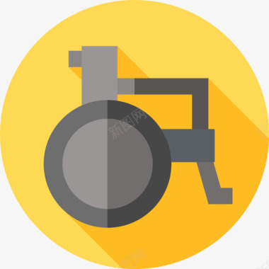 轮椅慈善68扁平图标图标