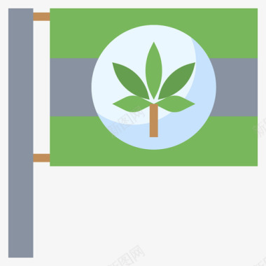 牙买加大麻8平淡图标图标