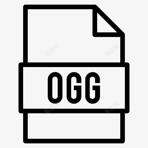 ogg文件文档扩展名图标svg_新图网 https://ixintu.com 1行 ogg 扩展名 文件 文档 格式 类型