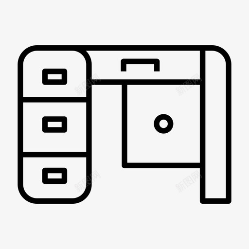 办公桌家具办公室图标svg_新图网 https://ixintu.com 办公室 办公桌 场所 家具 工作 工作场 桌子 系列 餐桌