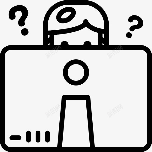 在电脑后面工作好奇隐藏图标svg_新图网 https://ixintu.com 后面 回去 好奇 工作 思考 电脑 隐藏