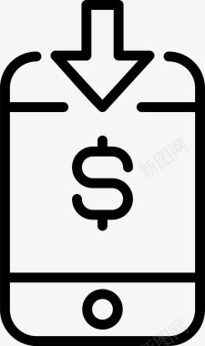 数字接收支付移动交易图标图标