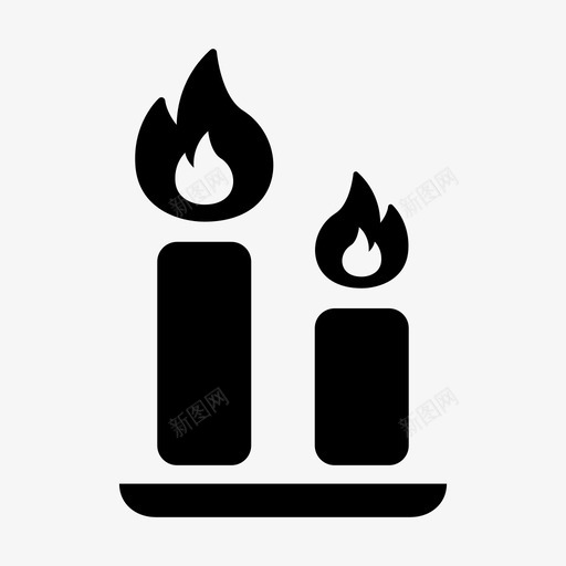 蜡烛灯水疗图标svg_新图网 https://ixintu.com 水疗 蜡烛 餐厅