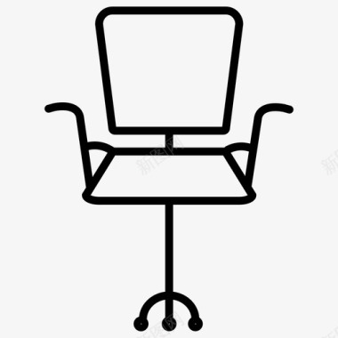 办公椅家具装饰1轮廓图标图标