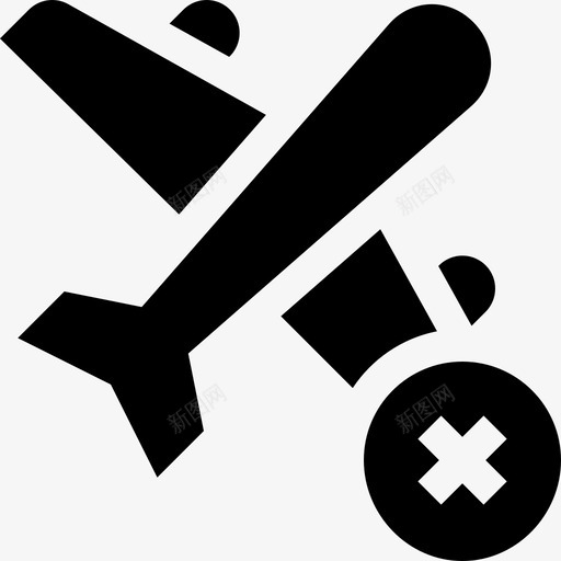 取消航空27已填充图标svg_新图网 https://ixintu.com 取消 填充 航空