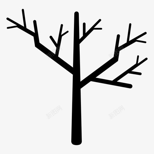 光秃秃的树光秃秃的枯死的图标svg_新图网 https://ixintu.com 光秃秃的 光秃秃的树 冬天 无叶的 枯死的