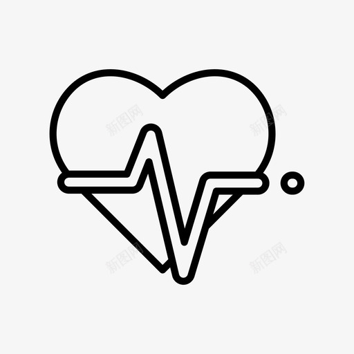心跳脉搏健身图标svg_新图网 https://ixintu.com 健身 图标 心跳 脉搏