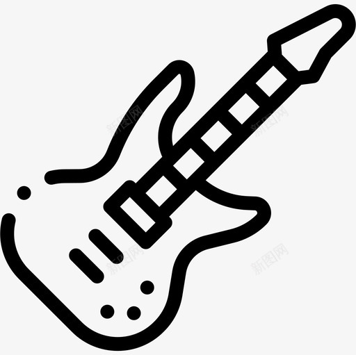低音吉他音乐节37线性图标svg_新图网 https://ixintu.com 低音吉他 线性 音乐节37