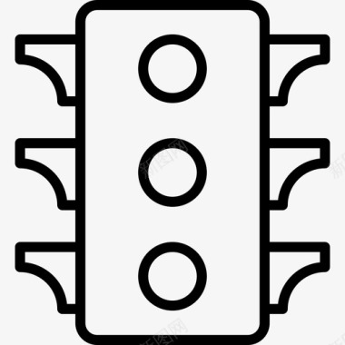 交通灯行程257轮廓图标图标