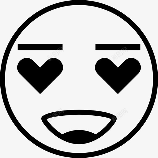 爱的表情快乐的爱的快乐的表情图标svg_新图网 https://ixintu.com 乐的 快乐 爱的 表情