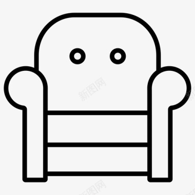 扶手椅家具装饰1轮廓图标图标
