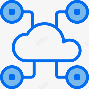 云datamanager6蓝色图标图标