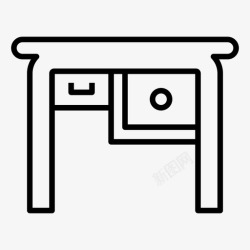 办公室餐桌办公桌家具办公室图标高清图片