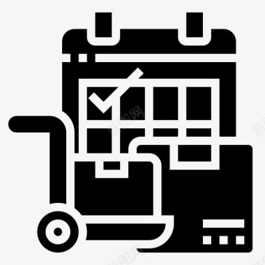 航运购物和零售6字形图标图标