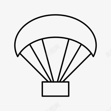 滑翔降落伞滑翔伞图标图标