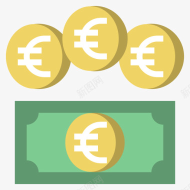 欧元货币108持平图标图标