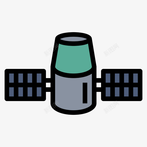 卫星卫星9线性颜色图标svg_新图网 https://ixintu.com 卫星 线性 颜色