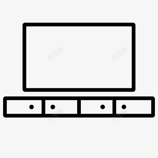 橱柜家具装饰1轮廓图标svg_新图网 https://ixintu.com 家具 橱柜 装饰 轮廓