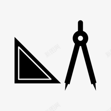 几何工具28个数学符号图标图标
