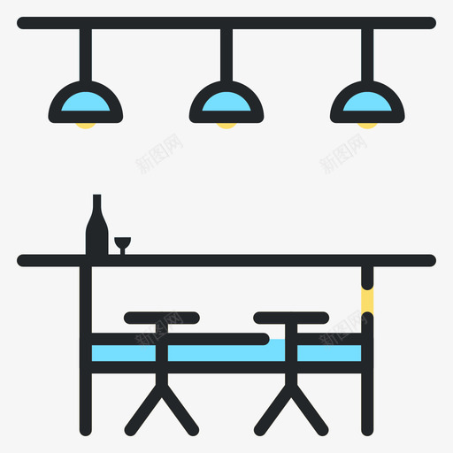 酒吧游泳16线性颜色图标svg_新图网 https://ixintu.com 游泳 线性 酒吧 颜色