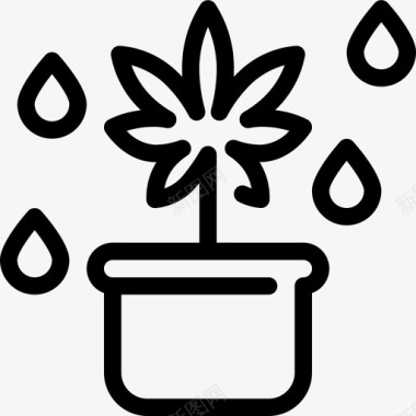 大麻罐叶子大麻图标图标