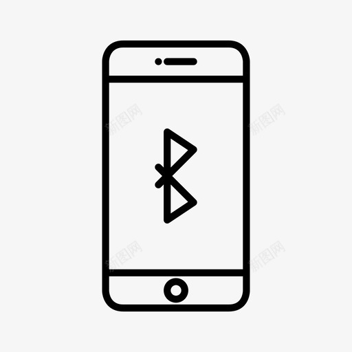 蓝牙通信功能图标svg_新图网 https://ixintu.com 功能 移动 蓝牙 通信