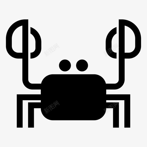 螃蟹动物食物图标svg_新图网 https://ixintu.com 动物 海洋 海鲜 螃蟹 食物