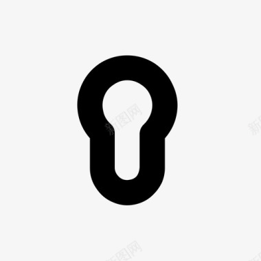 钥匙孔门锁家图标图标