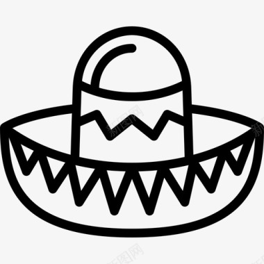 墨西哥帽子帽子直系的图标图标