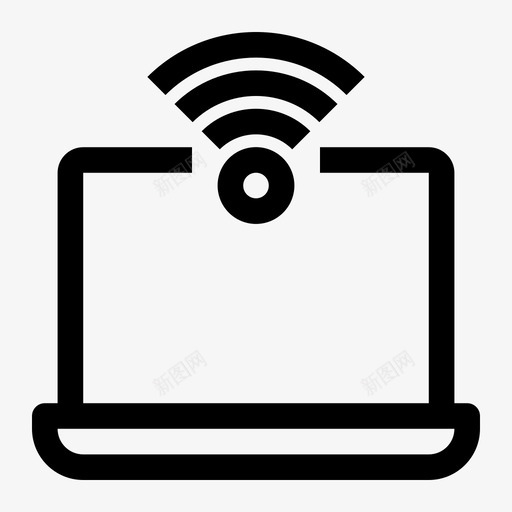 连接笔记本电脑信号图标svg_新图网 https://ixintu.com wifi 信号 数据库和服务器pixelprefect 笔记本电脑 连接