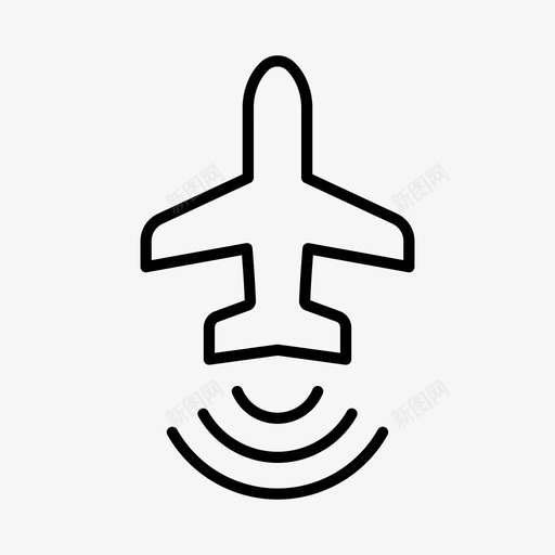 wifi飞机互联网图标svg_新图网 https://ixintu.com wifi 互联网 度假 旅游 机场 飞机
