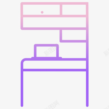 书桌家具装饰2轮廓坡度图标图标
