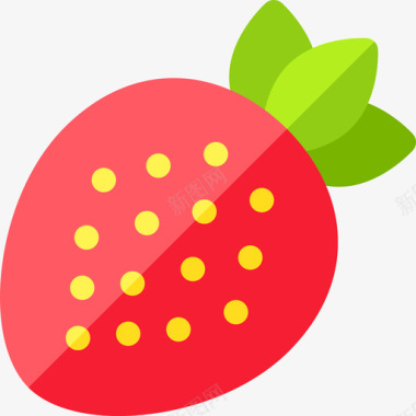草莓农业51平坦图标图标