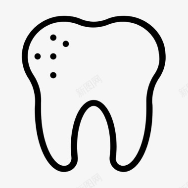 牙齿解剖损伤牙齿图标图标