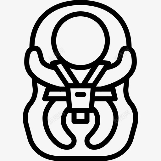 婴儿汽车座椅椅子安全带图标svg_新图网 https://ixintu.com 婴儿汽车座椅 孕妇轮廓 安全带 椅子
