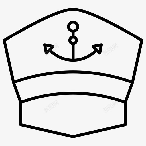 船长帽水手夏季2件装线图标svg_新图网 https://ixintu.com 2件 图标 夏季 水手 船长 装线
