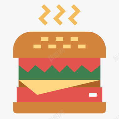 汉堡食物140平的图标图标