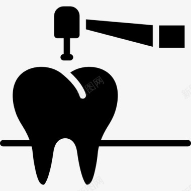 钻孔牙科5填充图标图标
