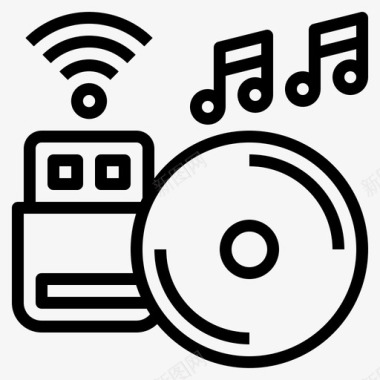 音乐播放器音乐和声音9线性图标图标