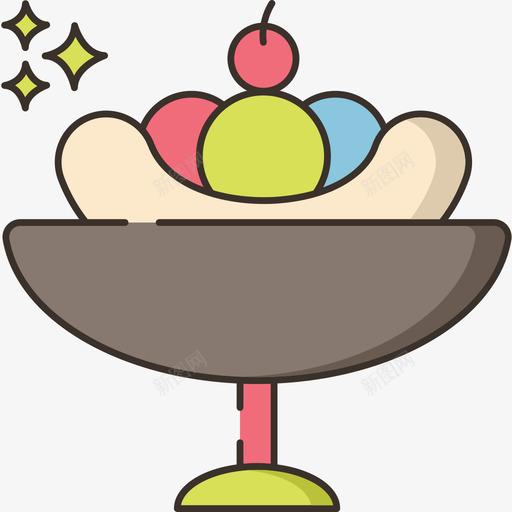 香蕉片食品饮料6线颜色图标svg_新图网 https://ixintu.com 线颜色 食品饮料6 香蕉片
