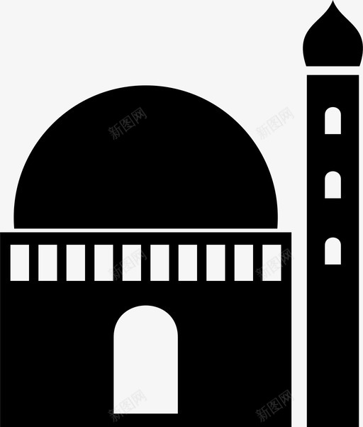 清真寺会众祈祷伊斯兰教图标svg_新图网 https://ixintu.com 伊斯兰教 会众 清真寺 祈祷