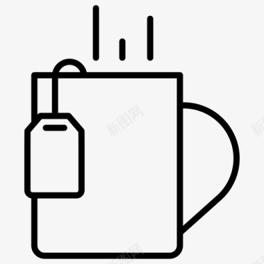 茶包咖啡图标1轮廓图标